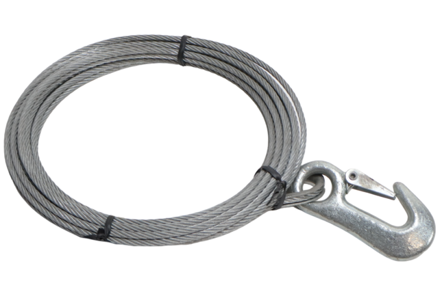 Cantonal Lierkabel met haak (4 mm x 8,5 meter)