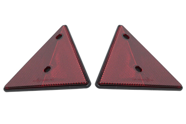 Cantonal Rode driehoek reflector - 153x130 mm - h.o.h. afstanden 70 mm - 2 stuks