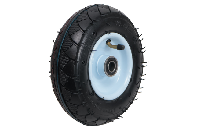 Cantonal Steekwagenwiel - 2.50-4 - luchtband en stalen velg - maximale belasting 100 kg - asgat/naafdiameter: 16 mm - inclusief kogellager