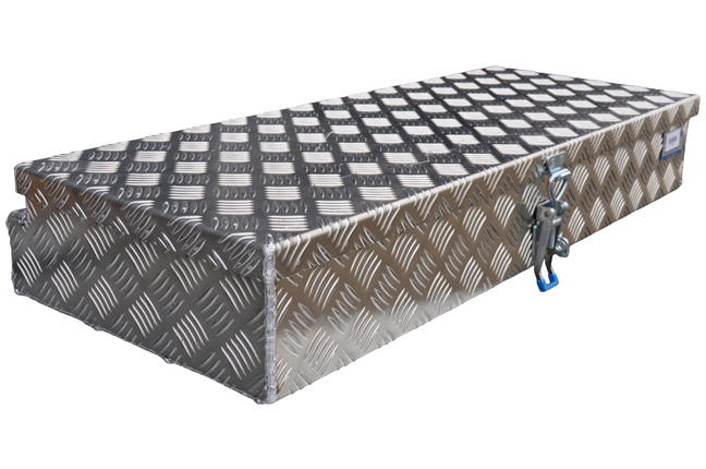 De Haan De Haan Box HAV/HAS - 900x380x150 mm - waterdichte en stofdichte aluminium traanplaat disselbak - voorzien van vlinderslot of spansluiting