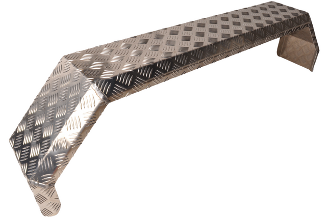 De Haan Tandem spatbord - 1400x220x350 mm - aluminium traanplaat materiaal - 5-kant