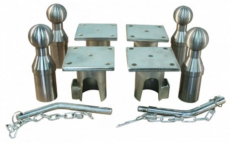 Novio Kipperscharnierset 3-zijdig 3500kg 10-delig