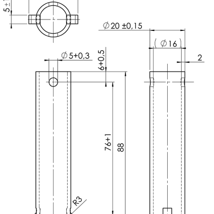 AL-KO AL-KO asje voor neuswiel 20 x 90 mm