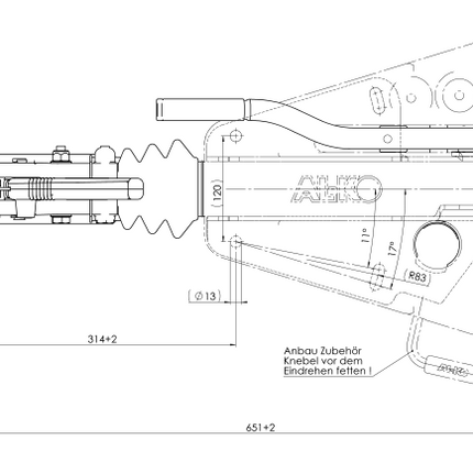 AL-KO AL-KO oplooprem aanhanger - 150V - maximaal trekvermogen: 1500 kg - V-dissel aansluiting - incl. neuswielklem