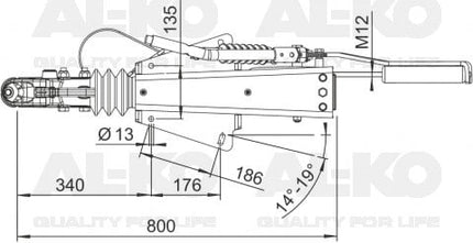 AL-KO AL-KO oplooprem aanhanger - 2.8VB1/-C - maximaal trekvermogen: 3500 kg - V-dissel aansluiting
