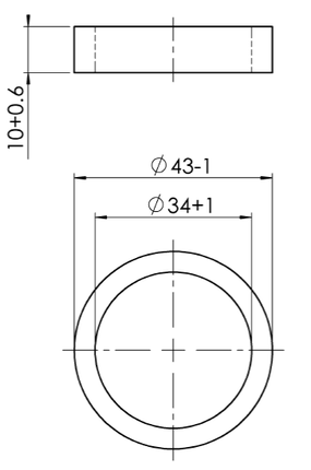 AL-KO AL-KO trekstang aanslagring 43/34x10 mm - 90s/2