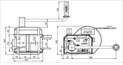 AL-KO Handlier geremd 900 kg overbrenging 8,75:1