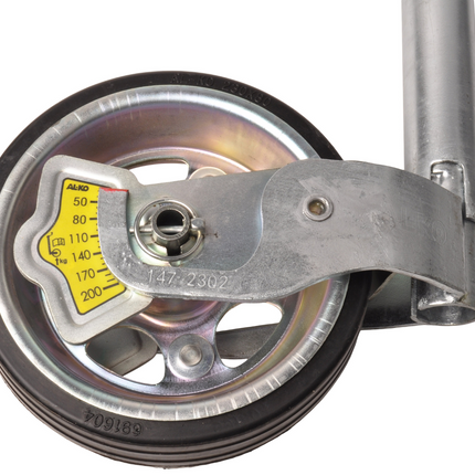 AL-KO Neuswiel AL-KO - 48 mm - draagvermogen: 300 kg - stalen velg en massief rubber wiel - inclusief slinger met druklager en kogeldrukmeter