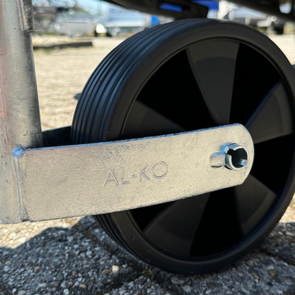 AL-KO Neuswiel Caravan Plus AL-KO - rond 48 mm - draagvermogen: 150 kg - extra lang - kunststof velg met kunststof wiel