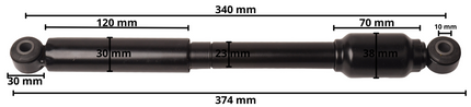 AL-KO Oploopremdemper 120SR-B, lengte 340 mm
