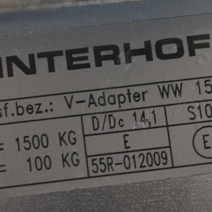 AL-KO Winterhoff WW150VF - koker 60 mm - 1500 kg - ongeremd - V-dissel
