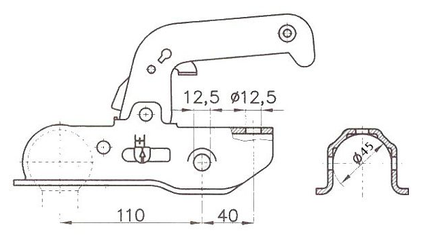 Albe Albe - EM220RA - rond 45 mm - 2200 kg - geremde koppeling