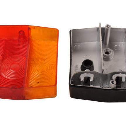 Aspock Achterlicht - Aspock Minipoint - links/rechts - 98x90x49 mm - tule aansluiting - inclusief bijbehorende bouten