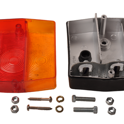 Aspock Achterlicht - Aspock Minipoint - links/rechts - 98x90x49 mm - tule aansluiting - inclusief bijbehorende bouten