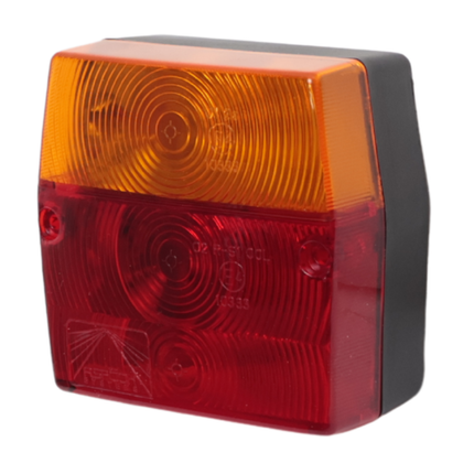 Aspock Achterlicht - Aspock Minipoint - links/rechts - 98x90x49 mm - tule aansluiting - inclusief bijbehorende bouten