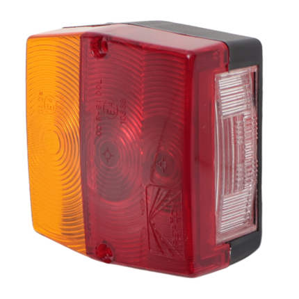 Aspock Achterlicht - Aspock Minipoint - links/rechts - 98x90x49 mm - tule aansluiting - inclusief bijbehorende bouten