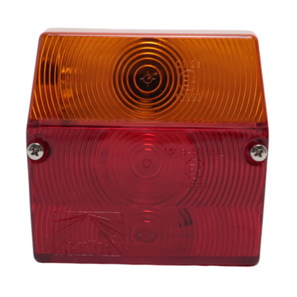 Aspock Achterlicht - Aspock Minipoint - links/rechts - 98x90x49 mm - tule aansluiting - inclusief bijbehorende bouten