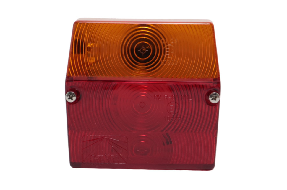Aspock Achterlicht - Aspock Minipoint - links/rechts - 98x90x49 mm - tule aansluiting - inclusief bijbehorende bouten