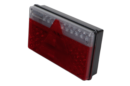Aspock Achterlicht - Aspock MultiLED 2 - rechts - 240x140x54 mm - volledig LED - 8-polige connector - 50 cm kabel