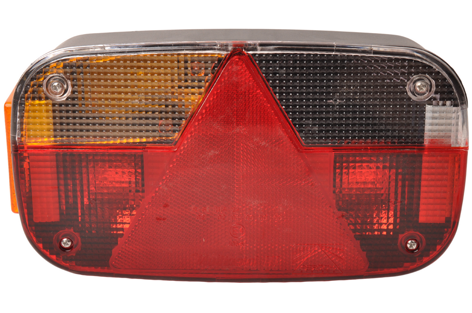 Aspock Achterlicht - Aspock Multipoint 3 - links - 5-polige connector - inclusief breedteverlichting en oranje reflector
