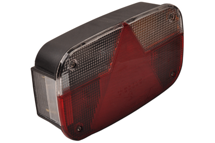 Aspock Achterlicht - Aspöck Multipoint 3 - rechts - 8 polig - 244x138x60 mm - voorzien van Aspöck connector aansluiting