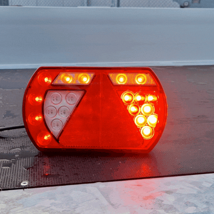 Aspock Achterlicht - Lucidity LED - links - 236x140x52 mm - 5-polige Aspöck connector - met ingebouwde weerstand