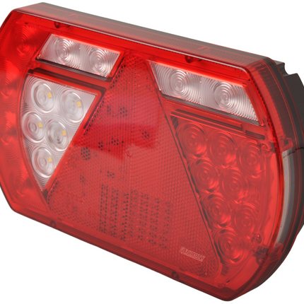 Aspock Achterlicht - Lucidity LED - links - 236x140x52 mm - Aspöck 8-polige connector - met ingebouwde weerstand
