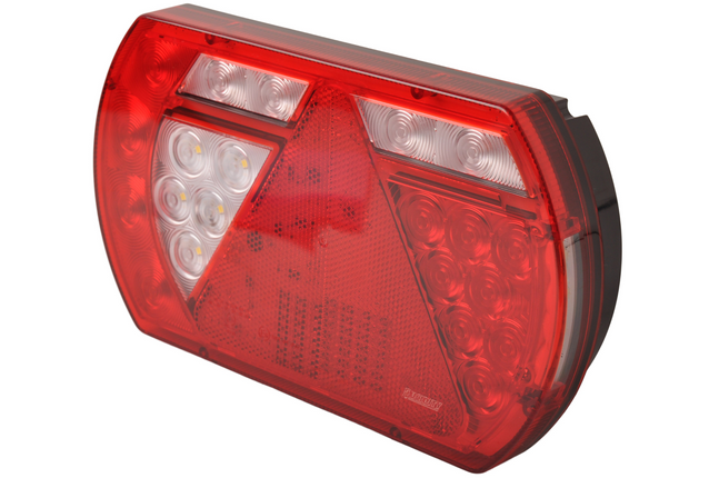 Aspock Achterlicht - Lucidity LED - links - 236x140x52 mm - Aspöck 8-polige connector - met ingebouwde weerstand