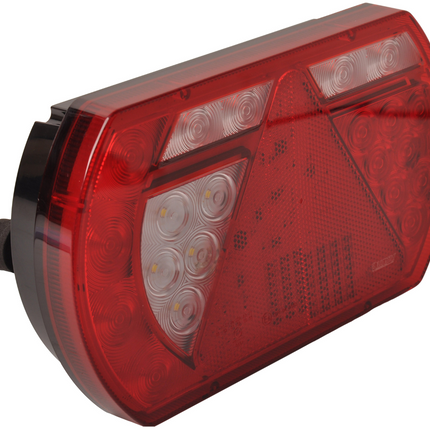 Aspock Achterlicht - Lucidity LED - links - 236x140x52 mm - Aspöck 8-polige connector - met ingebouwde weerstand