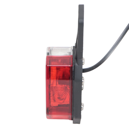 Aspock Aspöck flexipoint breedtelicht links - rood/wit op rubber houder met 50 cm kabel