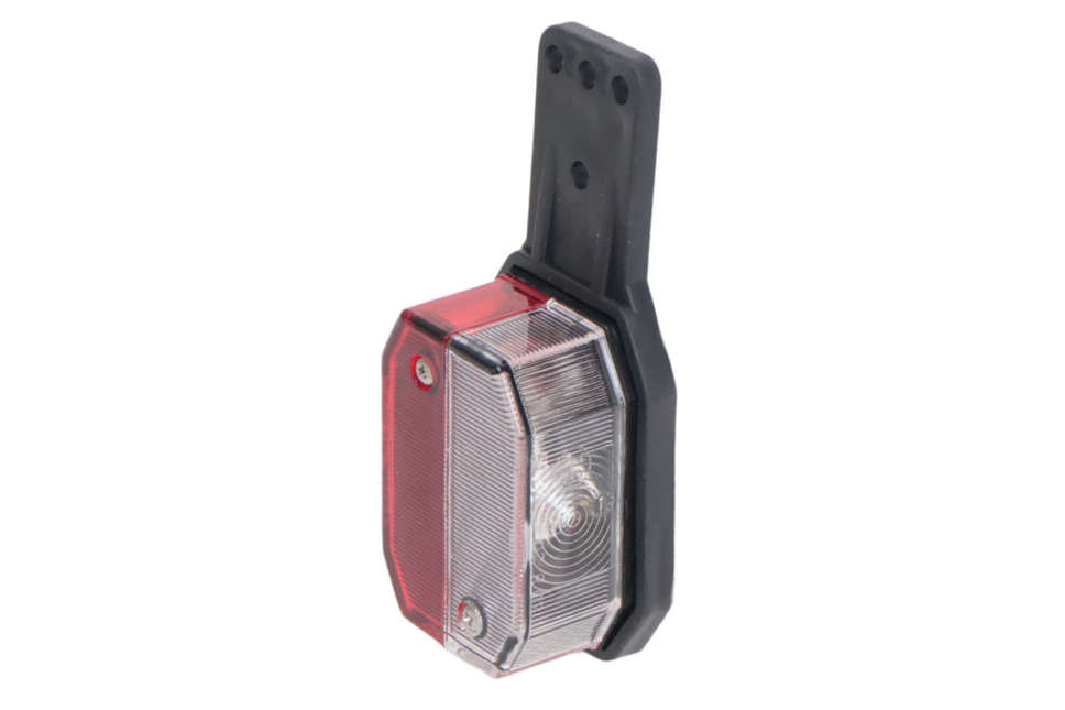 Aspock Aspöck flexipoint breedtelicht rechts - rood/wit op rubber houder met 50 cm kabel