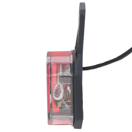 Aspock Aspöck flexipoint breedtelicht rechts - rood/wit op rubber houder met 50 cm kabel