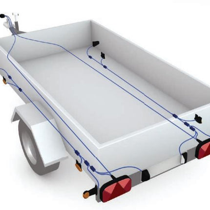 Aspock Aspock Flexipoint LED breedtelicht links - rood / wit op kleine rubber houder met 0,5m kabel
