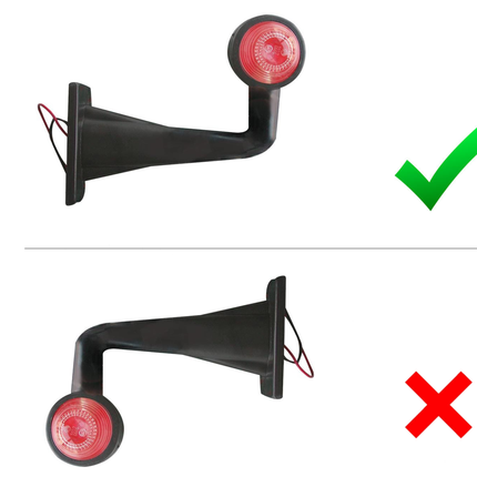 Aspock Aspock Superpoint 3 LED - rechts - wit/oranje/rood - 1 meter platte kabel