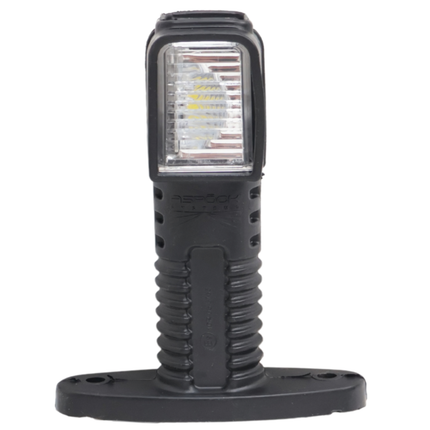 Aspock Aspock Superpoint 4 kort - links - wit/rood/oranje - LED - 100 cm platte kabel - rechte houder