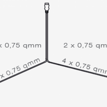 Aspock Hoofdkabel Aspöck - 5 meter - 7 polig - 2x 5 polige connector - inclusief aftakkingen