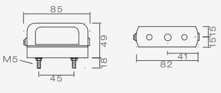 Aspock Kentekenverlichting - 30x82x49 mm