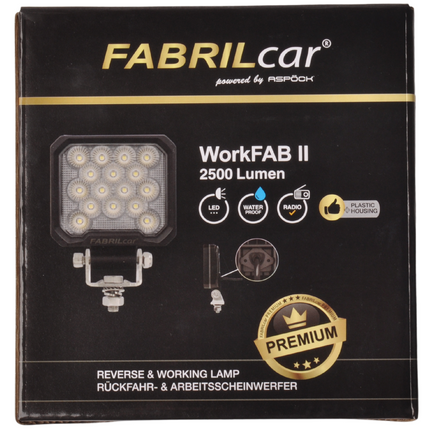 Aspock Premium LED werklamp aanhanger - 138x110x40 mm - 2500 lumen 16 leds - 150 cm kabel