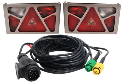 Aspock Verlichtingsset - Aspock Multipoint 5 - 13 polig - Plug & Play - incl. RVS beschermrekken