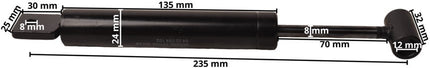 BPW Oploopremdemper PAV/SR 1.3 M - korte slag