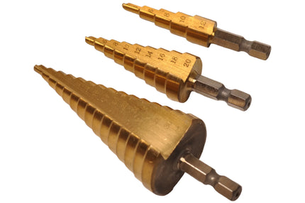 Cantonal 3 stuks stappenboren plaatfrezen met titanium coating