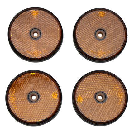 Cantonal 4 oranje/gele Cantonal reflectoren 60 mm schroefgaten rond