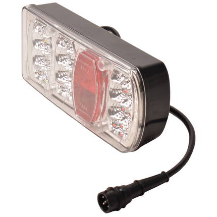 Cantonal Achterlicht - Cantonal LED - rechts - 5-polige connector - 228x100x53 mm
