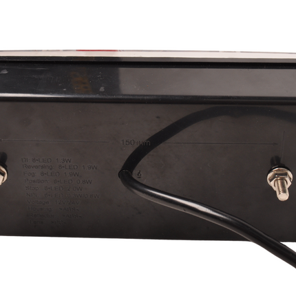 Cantonal Achterlicht - Cantonal LED - rechts - 5-polige connector - 228x100x53 mm