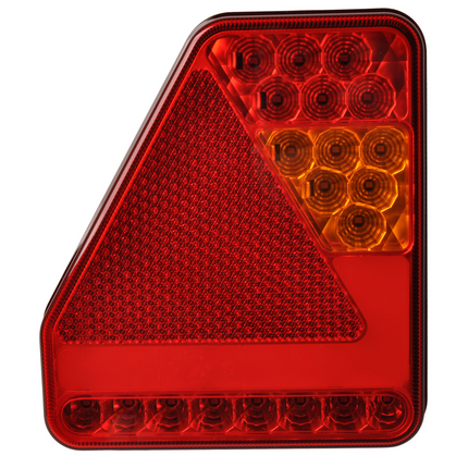 Cantonal Achterlicht - Glotrac - LED - links - 208x188x40 mm - inclusief mistlamp en driehoekreflector