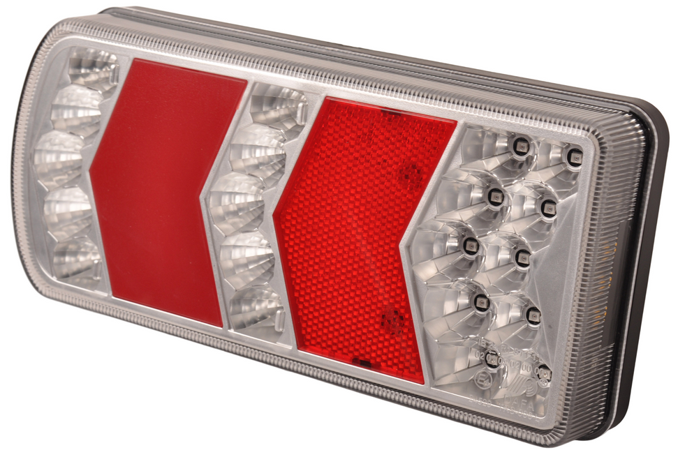 Cantonal Achterlicht - Glotrac - LED - links - 230x105x40 mm - inclusief mistlamp en reflector