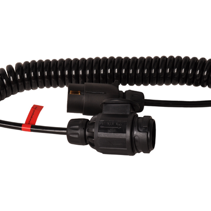 Cantonal Adapter spiraalkabel 7 aderig met 13-polige stekker & 7-polige stekker - 90 tot 250 cm