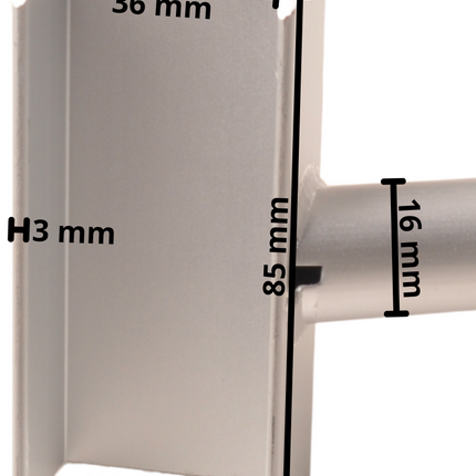 Cantonal Afdekzeilbeugel aluminium verstelbaar 135-215 cm