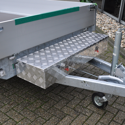 Cantonal Aluminium disselkist 1200x380x195 mm - 2,5 mm wanddikte - ideaal voor plateauwagens en autotransporters - water- en stofdicht - incl. spansluitingen