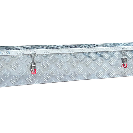 Cantonal Aluminium disselkist 1200x380x195 mm - 2,5 mm wanddikte - ideaal voor plateauwagens en autotransporters - water- en stofdicht - incl. spansluitingen